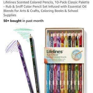 Lifelines Scented Colored Pencils 10-Pack and zipit pencil pouch